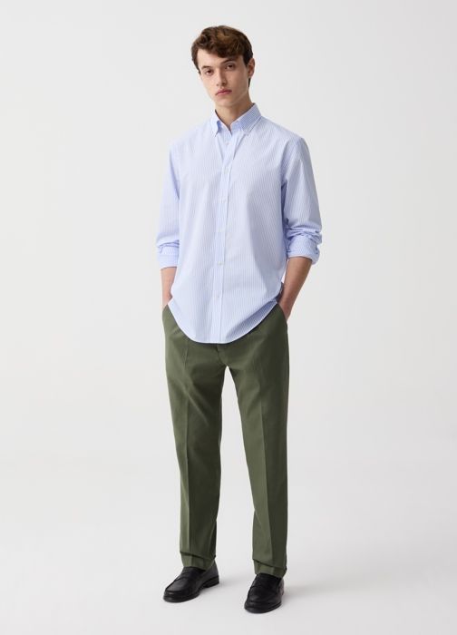 Chino - OVS HOUSEBRAND - BST SU DARK NAVY - Couleur: Army Green - 55% Coton, 45% Lin - Homme