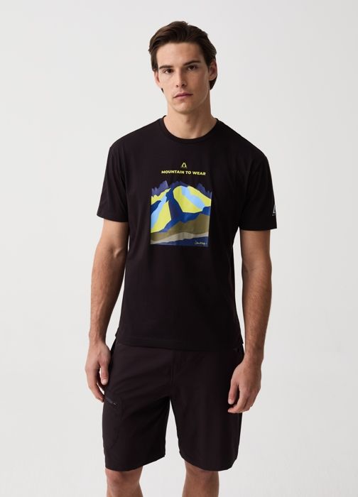 T-shirt - ALTAVIA - BLACK BEAN - Manches courtes - 65% Polyester - 35% Coton