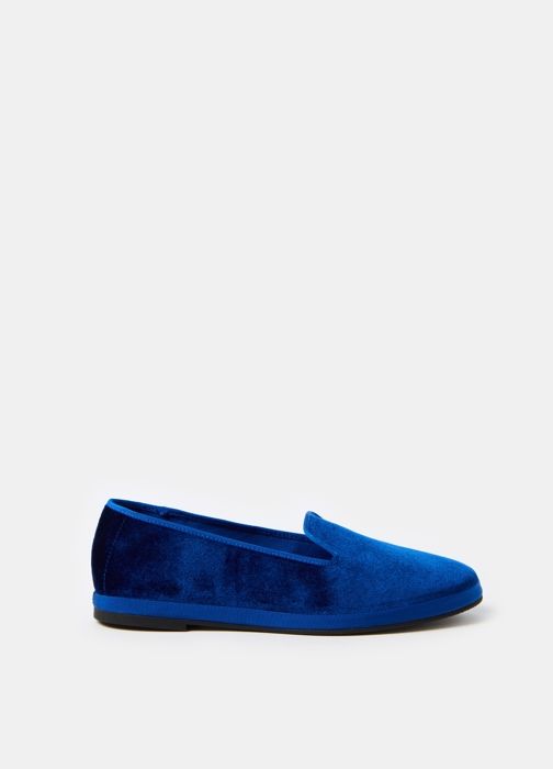 Chaussures en velours - PIOMBO - Ultrama - Bleu royal - Polyester - Femme