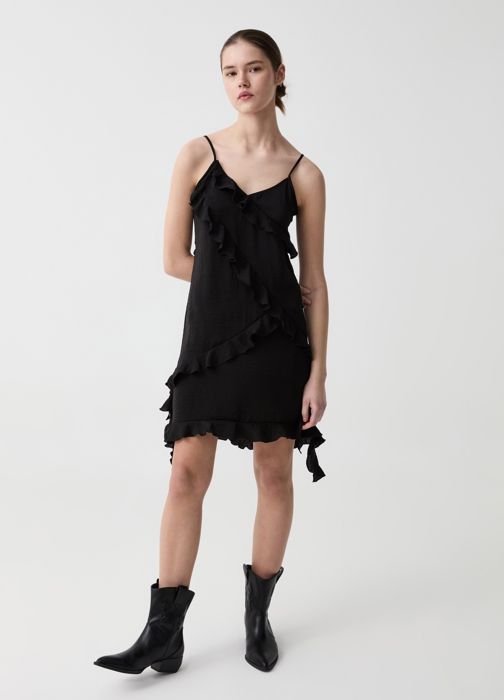 Robe - B.ANGEL - ABITO BALZE BLACK - 100% Polyester - Femme - Noir
