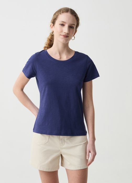 T-shirt Regular - OVS HOUSEBRAND - Noir - 100% Coton - Manches Courtes - Col Arrondi