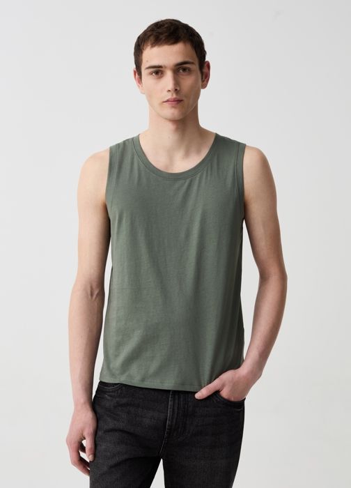 LOMBATA TANK VINTAGE INDI - Army Green