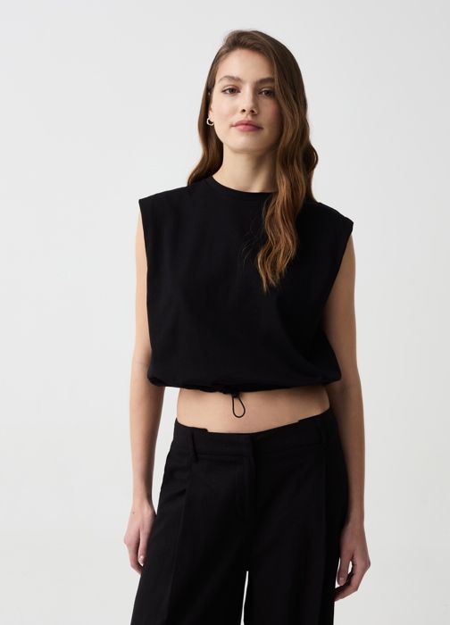 T-SHIRT W/CO BLACK - Black
