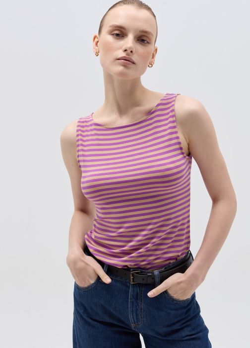 Débardeur - OVS HOUSEBRAND - Y/D LARK - Beige/Purple - 95% Viscose - Sans manche