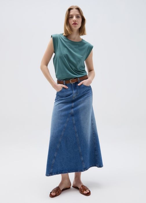RELAXED T    SEA MOSS - Teal Green