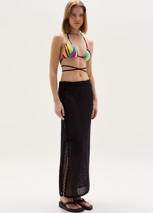 LONG SKIRT C JET BLACK - Black