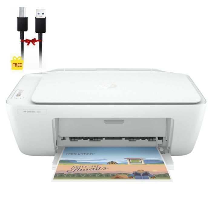 Imprimante Tout-en-Un HP DeskJet 2320 + Câble Imprimante Gratuit – Simplicité et Performance Accessible !