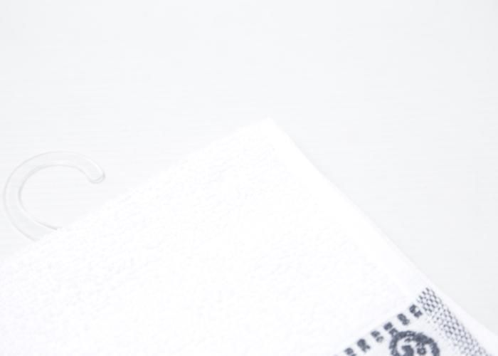 SERVIETTE A MAINS FLOWER 450G BLANC ET GRIS 30*30