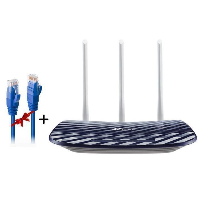 Routeur WiFi Bi-Bande Archer C20 AC750 Mbps + Câble Réseau Offert – Connexion Rapide et Stable !