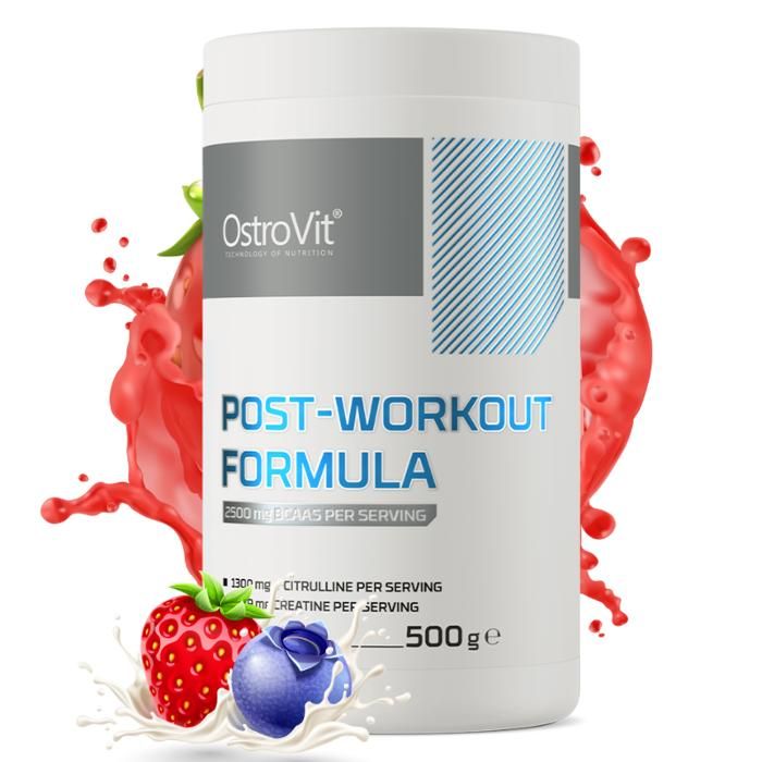 Post-Workout Formula 500 g Strawberry & berry - BCAA, Citrulline, Glutamine, Créatine & Sans Sucre