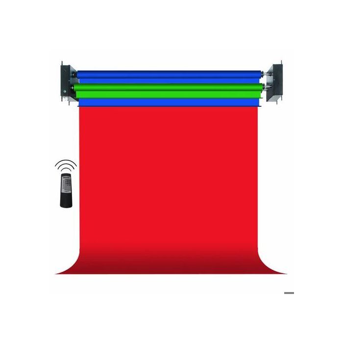Kit Studio Photo Pro + 3 Background Fond 3x3M (Green Screen Rouge Bleu) +Support Green Screen Cadre 2x3M