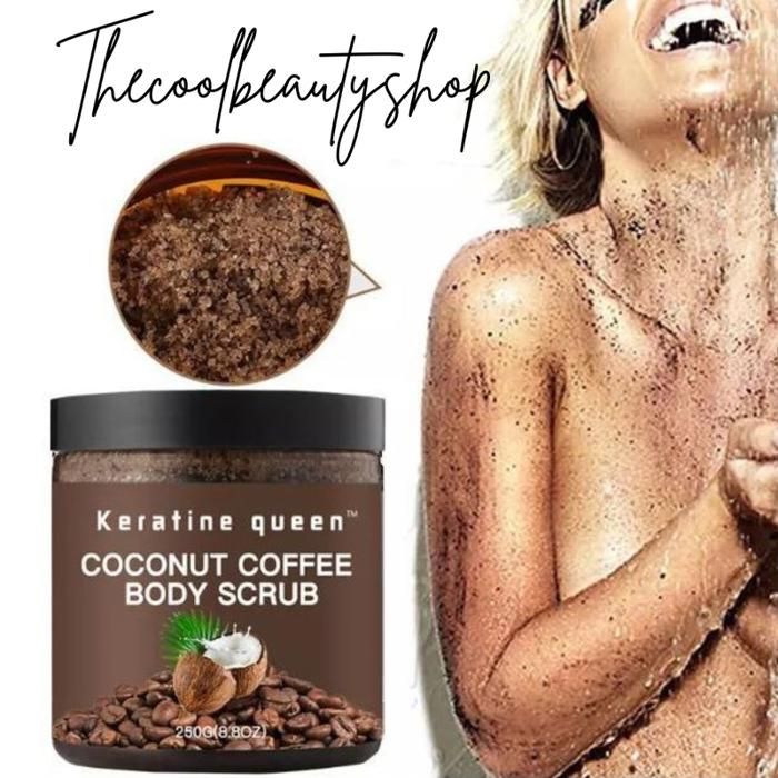 Gommage Visage & Corps - KERATINE QUEEN - Coco Café - 100% Naturel - Exfoliant