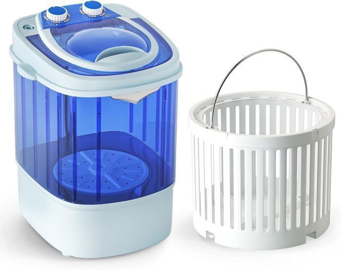 Mini lave-linge portable pour le linge - 4,5 kg - Bleu