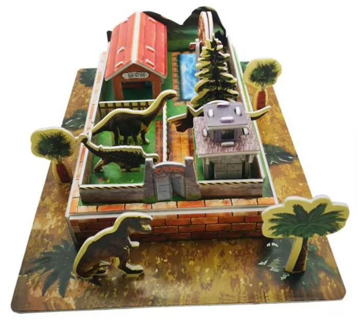 Jeu de Puzzle 3D Maison de Dessin Animé - Pour Enfants, Développement de la Réflexion Spatiale