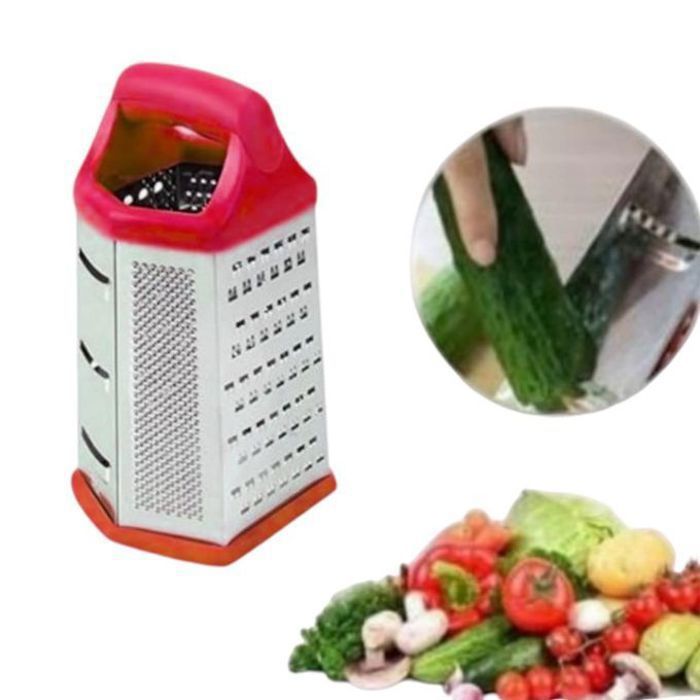 Râpe & Éplucheur 6-en-1 Cuisine - Acier Inoxydable - Couleurs aléatoires