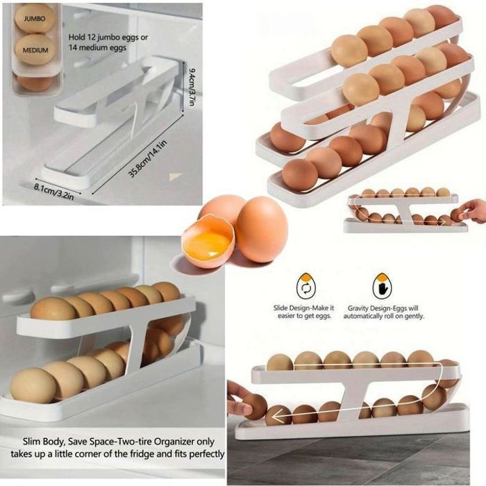 Boîte de Rangement d'Œufs avec Mécanisme - Cuisine & Réfrigérateur