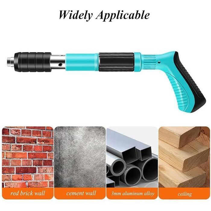 Pistolet à Ongles Manuel Portable - Acier avec Clous Vert