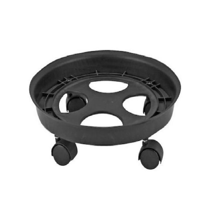 Support Robuste pour Bouteille à Gaz avec 4 Roulettes - Porte-Bouteille - Noir