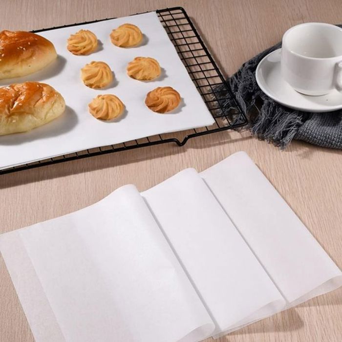 Papier Cuisson Blanc Antiadhésif - 40x60 cm - 8 Feuilles