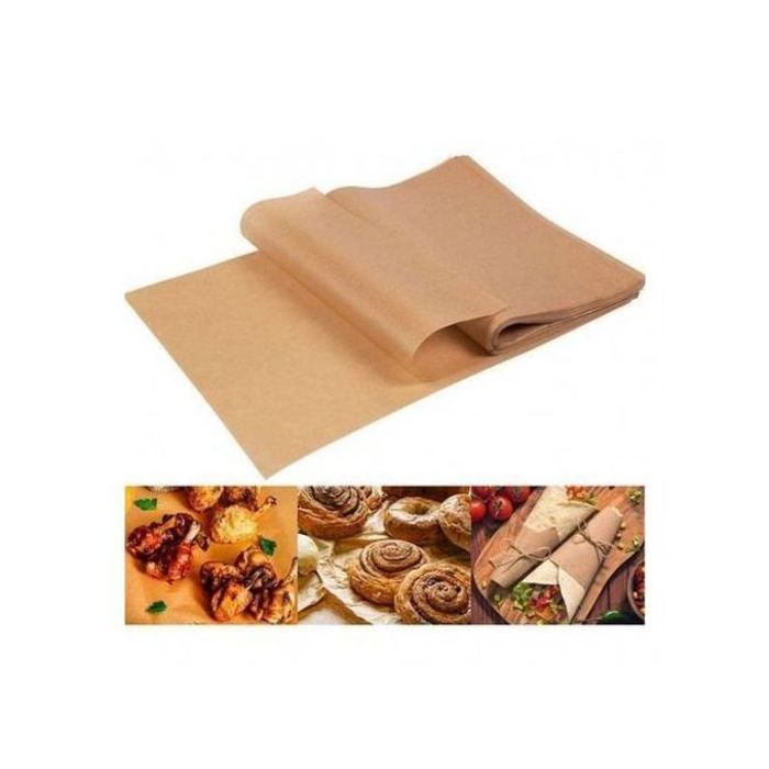 Papier Cuisson Anti-Adhésif : 40x60 cm, 8 Feuilles, Marron