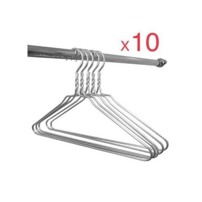 Cintres en Métal - GENERIC - Lot de 10 - Argenté - Durable - Élégant