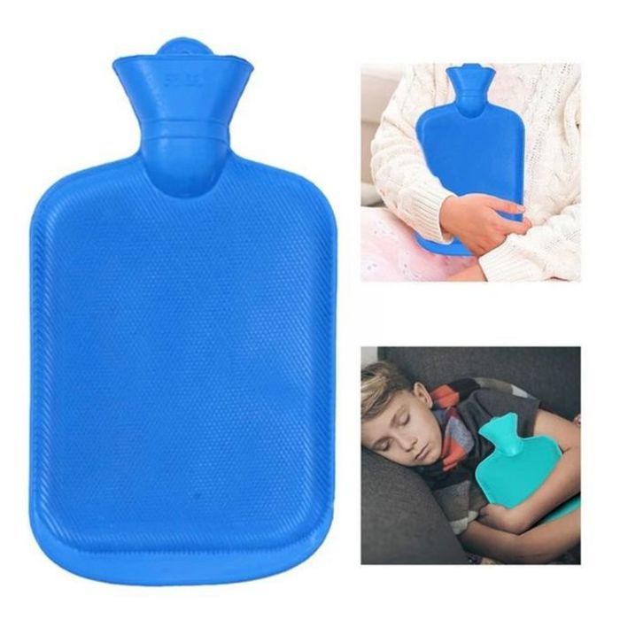 Bouillotte Eau Chaude - Chauffant Relaxant - Chauffe-Mains en Hiver - Bleu