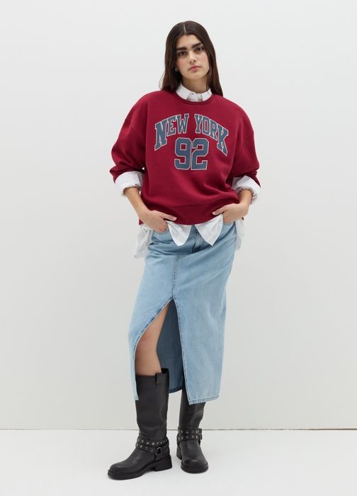 Sweat à col rond - Claret Red