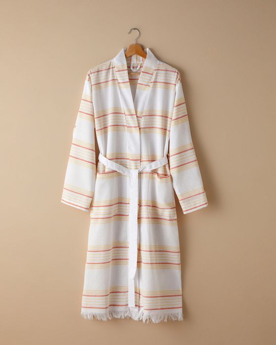 Mayra Régénéré Fouta Peignoir Standart Orange - Jaune