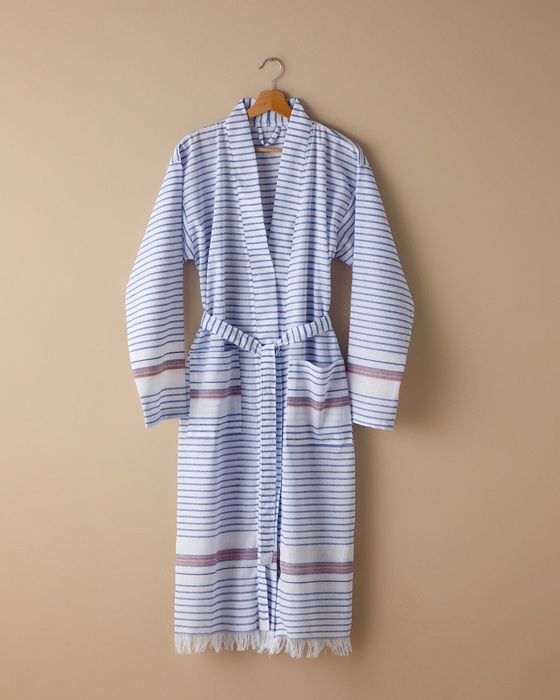 Bony Régénéré Fouta Peignoir Standart Bleu marine - Orange