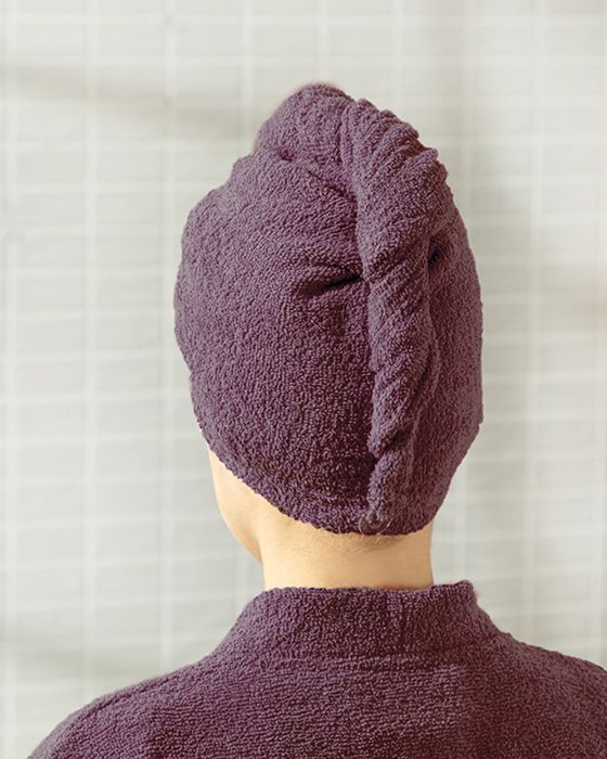 Bonnet de Douche Standard en Coton Coloris Vieux Rose