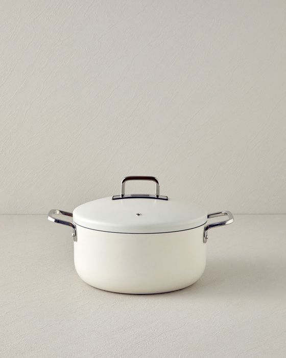 Casserole Profond Luna Aluminium, Coloris Crème, 24 cm