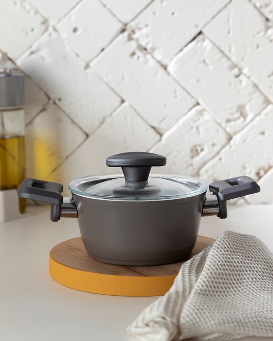 Mini Casserole Pretty Aluminium, Coloris Gris, 14 cm