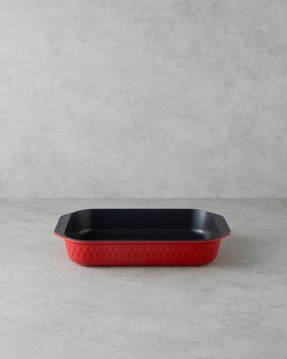 Plat De Four Fonte d’aluminium, Coloris Rouge, 30 cm