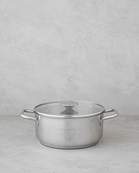 Casserole - Siena - 22 cm - Acier inoxydable - Argenté - Design élégant