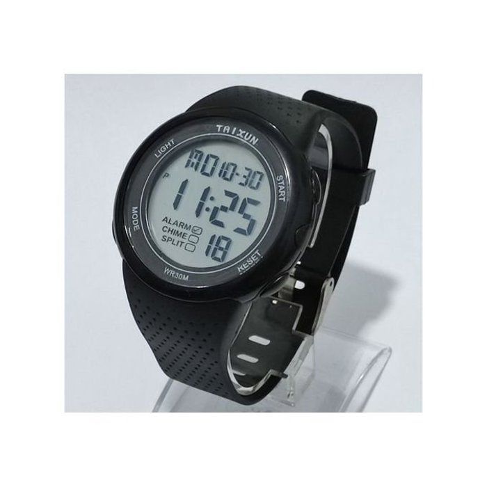Montre de Sport - Taixun - Chronographe - Résistante à l'Eau - Digital - Noir
