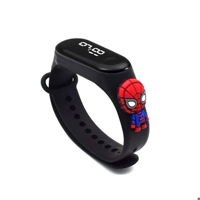 Montre LED - Spiderman - Numérique - Enfant - Noir - Sport - Silicone