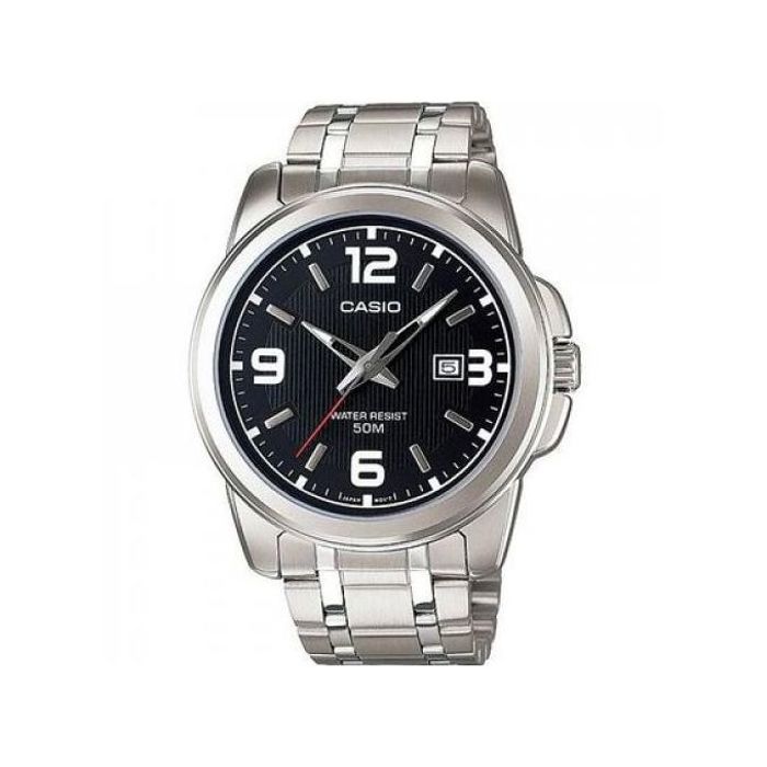 Casio Montre homme Cadran noir - mtp-1314d-1avdf en acier inoxydable/noi