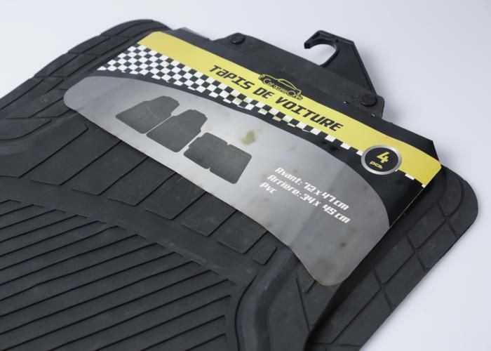 TAPIS PVC 4 PCS 4,40 KG NOIR