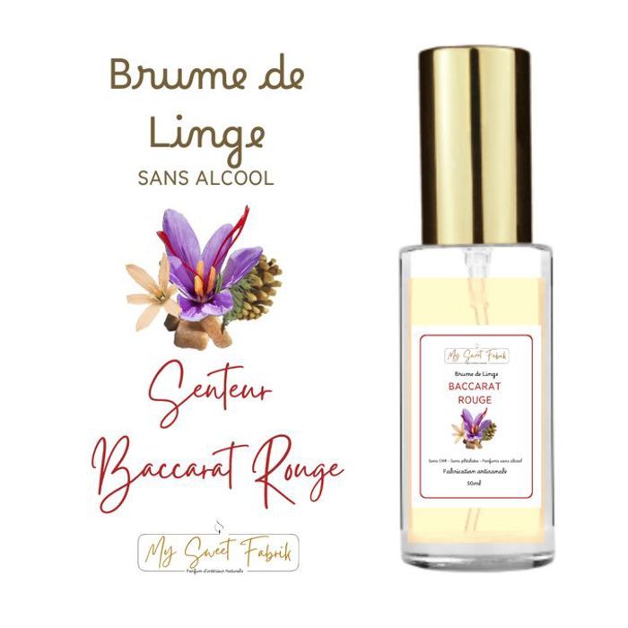 Brume de Linge My Sweet Fabrik - Parfum Baccarat - 15ml - Sans Alcool