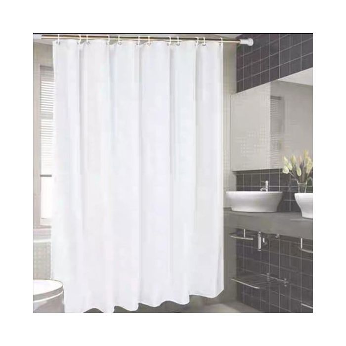 Rideau de Douche de Qualité Résistant Imperméable 180cm x 200cm - Blanc
