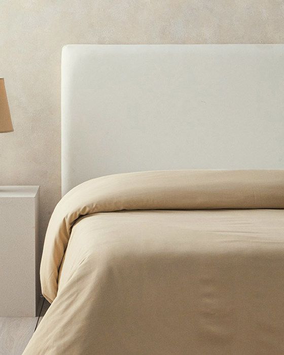 Housse De Couette en Coton Pur, Pour deux personnes, Coloris Mousse de café, Dimensions: 200 x 220 cm