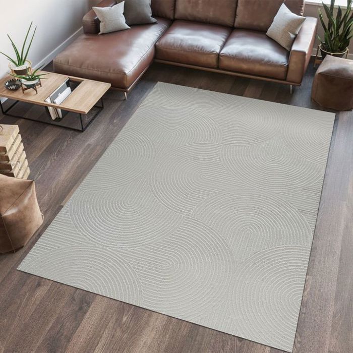 Tapis ARC Beige Taupe - 2.30m x 1.60m - Anti-inflammable - Polypropylène