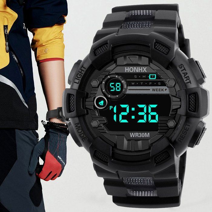 Montre Numérique Multifonction pour Hommes - Résistante aux Chocs, Bracelet Sport et Étanche, Idéale pour les Activités Extérieures