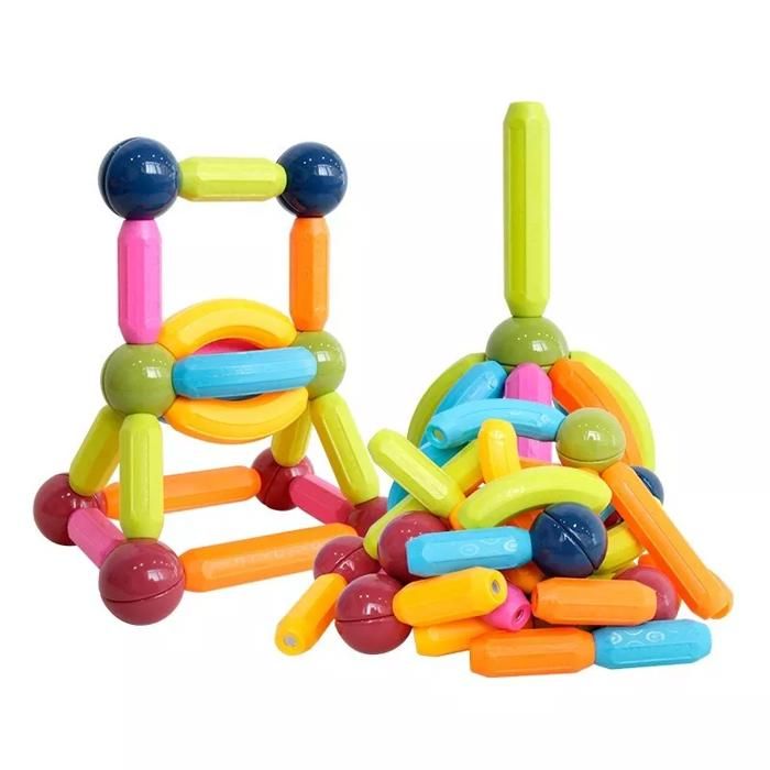 Jouets de construction à tiges magnétiques 51 pièces