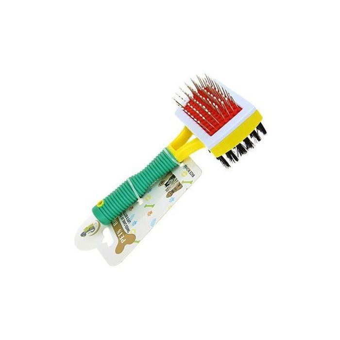 Brosse Double Face pour Chien - Fil Fin - Multicolore