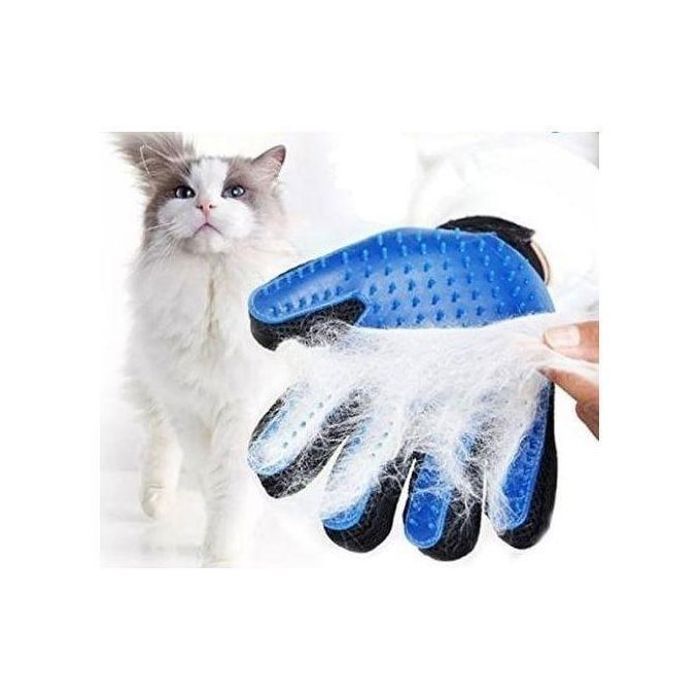 Gants de Toilettage pour Chats et Chiens - Silicone, Bleu