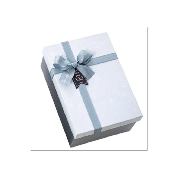 Boîte cadeau rectangulaire bleue petite