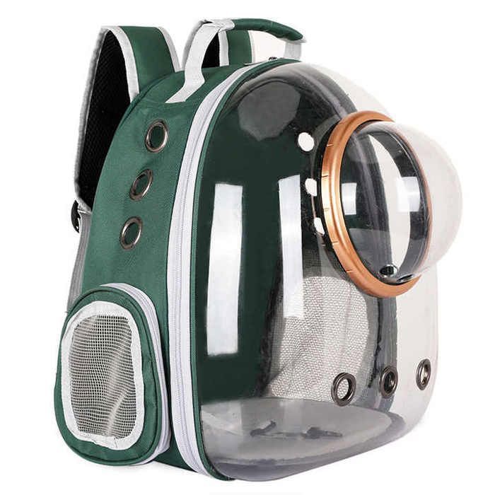 sac à dos portable et respirant pour chat et chien avec trois sorties pour les voyages en plein air