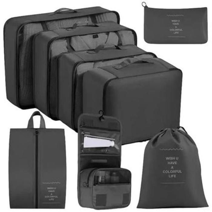 Pack 8Pcs Sac de Rangement pour Voyage de Valise, Organisateur de vêtements
