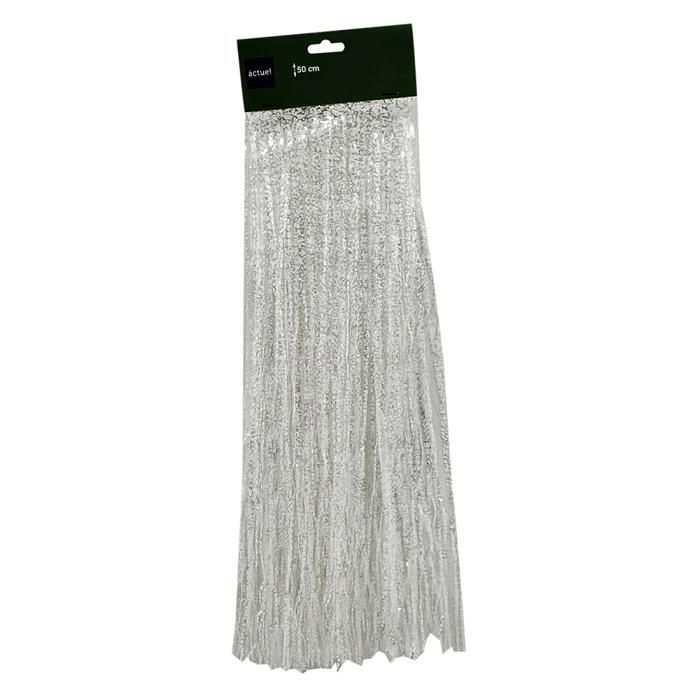 GUIRLANDE LAMETA 50X50CM BLANCHE